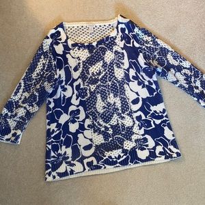 Chicos Crochet Style Sweater